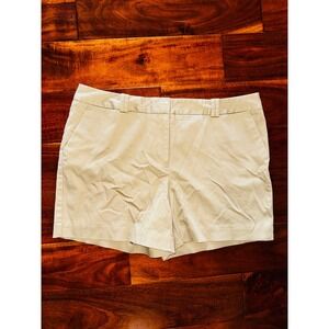 Worthington Chino Shorts Mens Size 12 Tan Khaki Excellent Modern Fit Flat Front